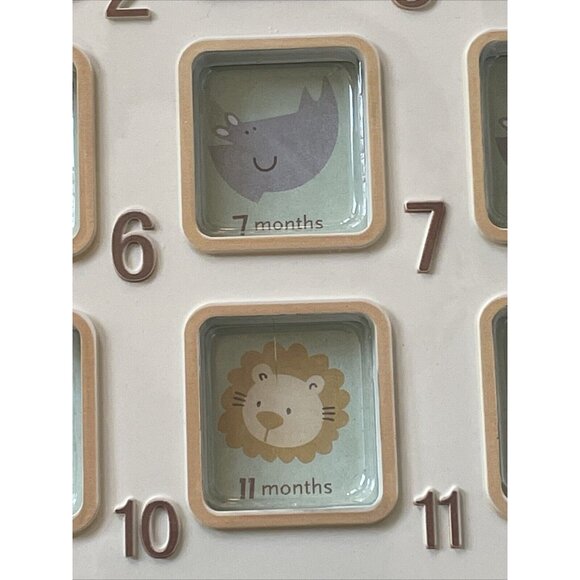 Cudlie! Childs First Year Photo Frame Boy Noahs Ark 13 Photo Insert Windows - Picture 10 of 13